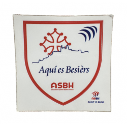 AUTOCOLLANT BLASON BLANC ASBH